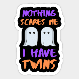 LAZY HALLOWEEN COSTUME NOTHING SCARES ME TWINS Sticker